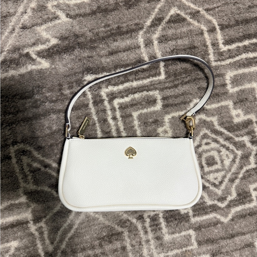 Kate Spade Cream Shoulder Bag with Gold Accent